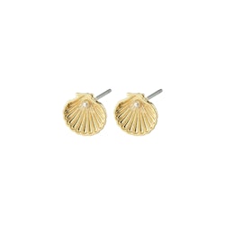 Opal Recycled Seashell Earrings Gold Pilgrim