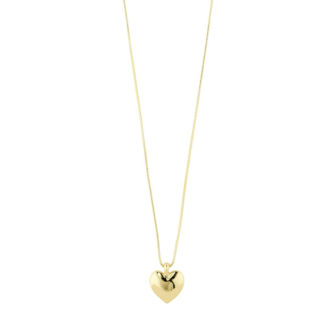 Sophia Recycled Heart Necklace Gold Pilgrim