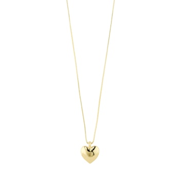 Sophia Recycled Heart Necklace Gold Pilgrim