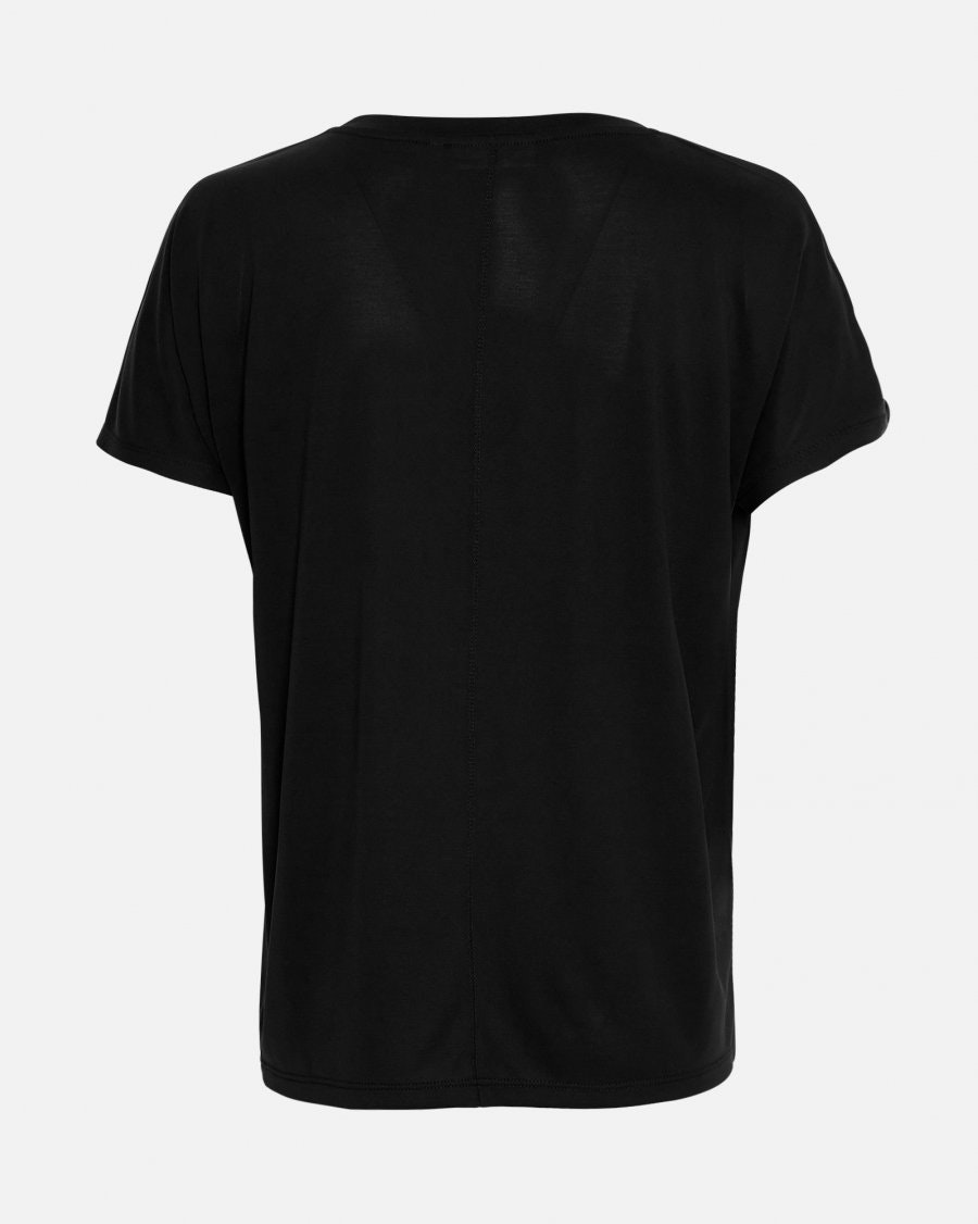 Fenya Modal V Neck Tee Black MSCH