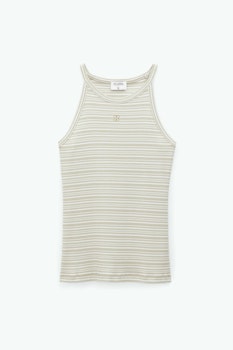 Striped Tank Dark Yellow/White Stripe