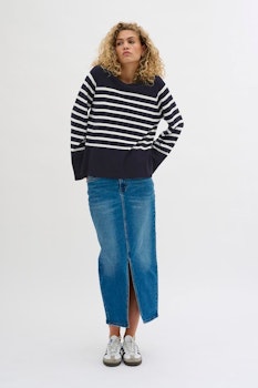 ZekeMW Knit Pullover Navy/White Stripe My Essential Wardrobe