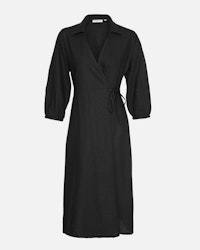 Jovene Ginia 3/4 Wrap Dress Black MSCH