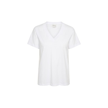 HanneMW V-Neck Tee Bright White My Essential Wardrobe