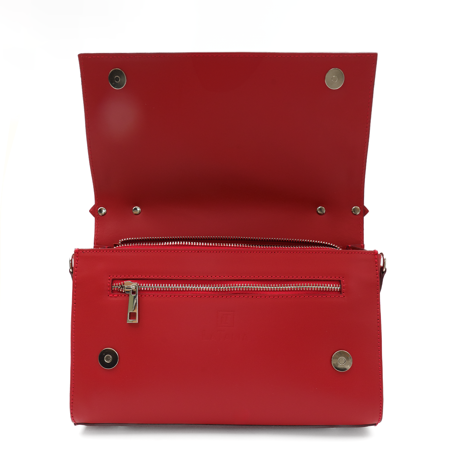 Palermo Leather Bag Red Latalia