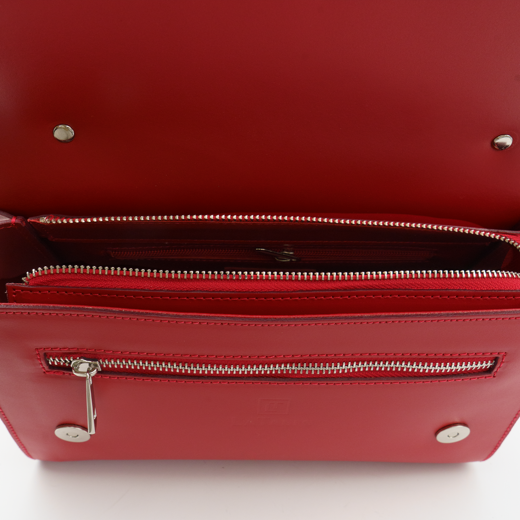 Palermo Leather Bag Red Latalia