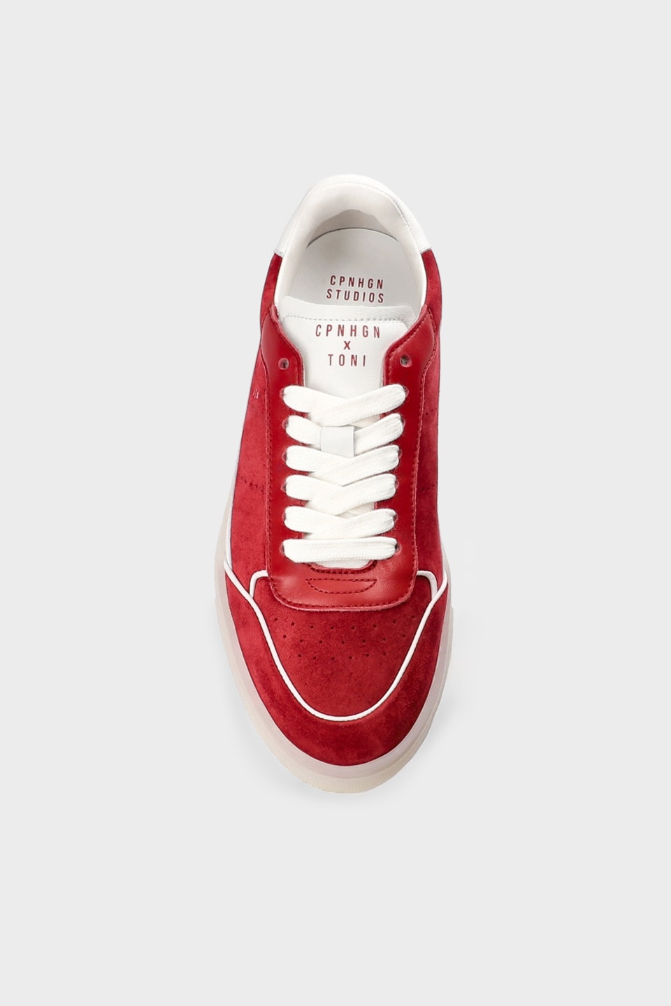 CPH253 x Toni Garrn Leather Mix Red/white Copenhagen Studios