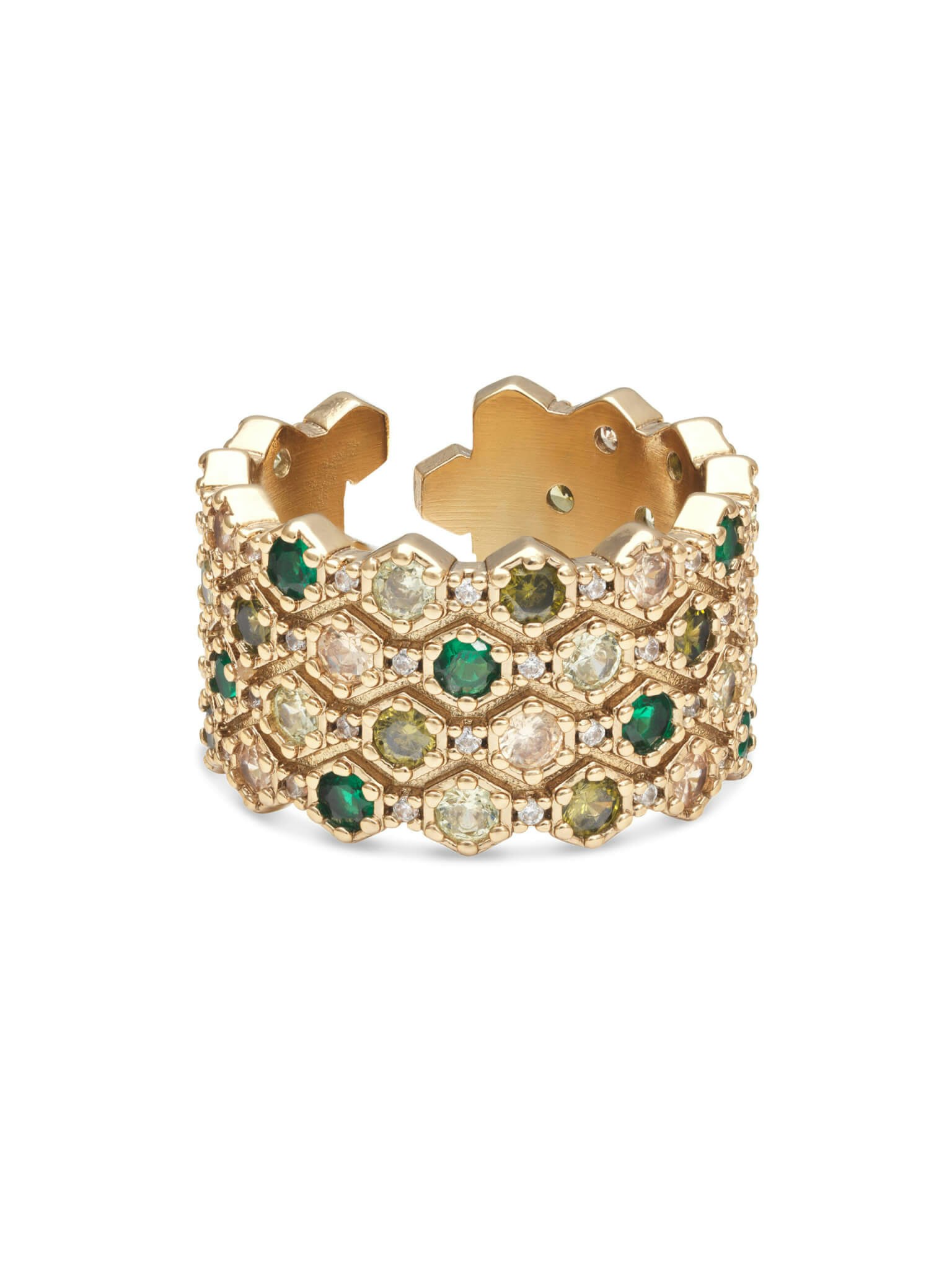 Halo Ring Emerald Ylva Li