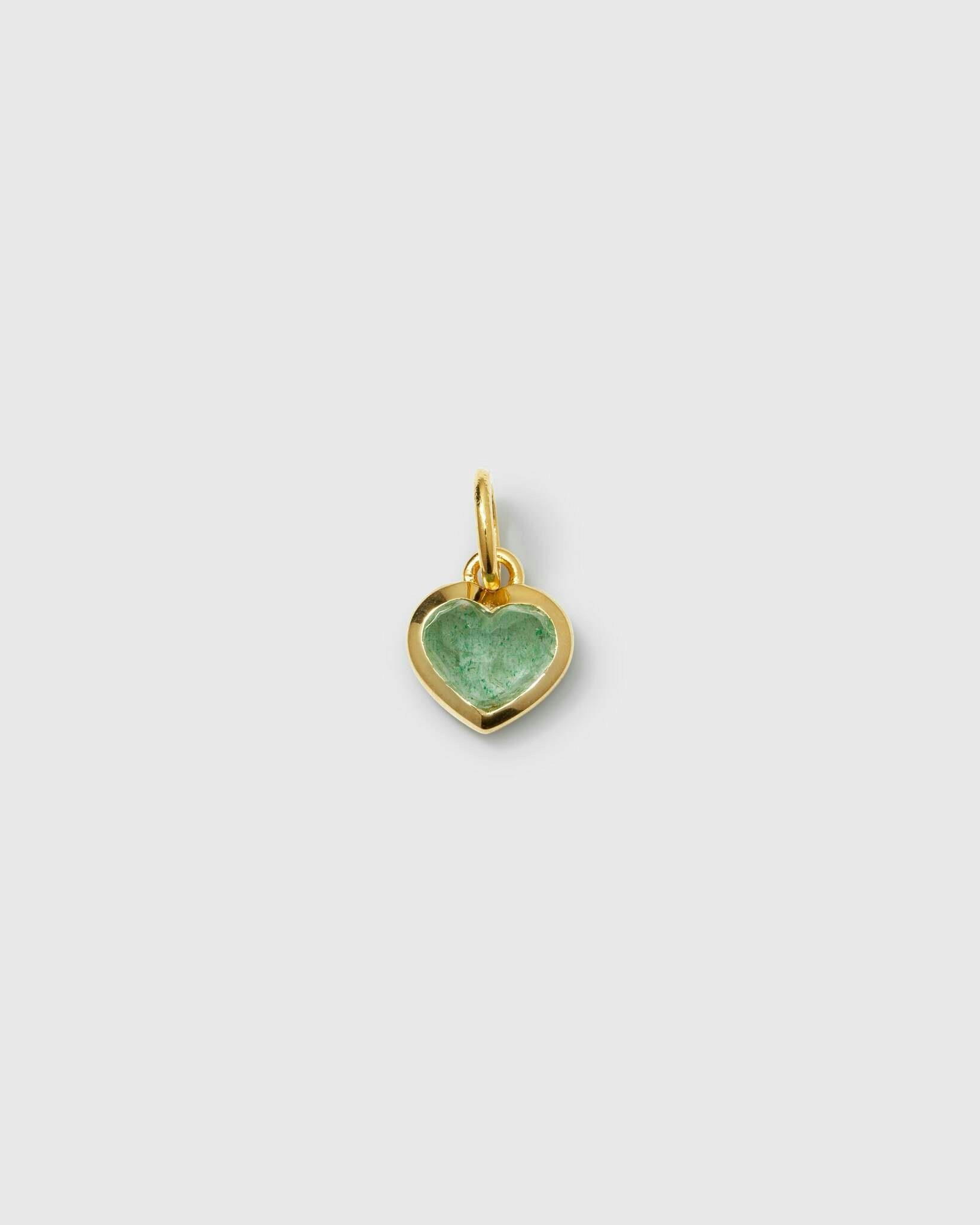 Beloved Heart Pendant Gold Green Aventurine Syster P