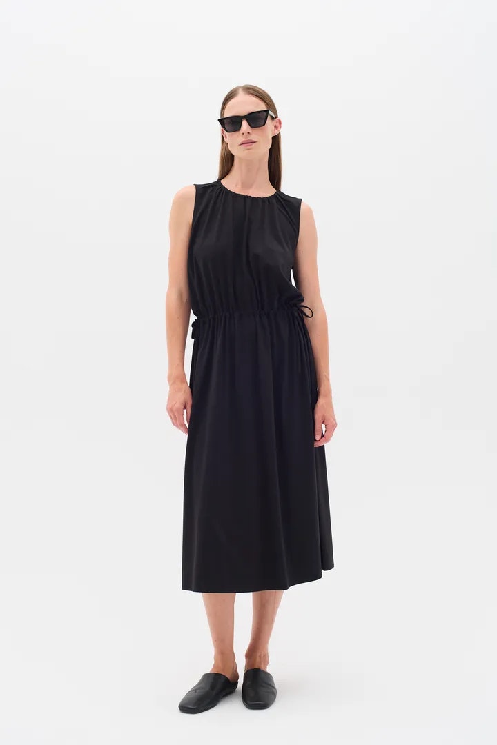 HivieraIW Drawstring Dress Black InWear
