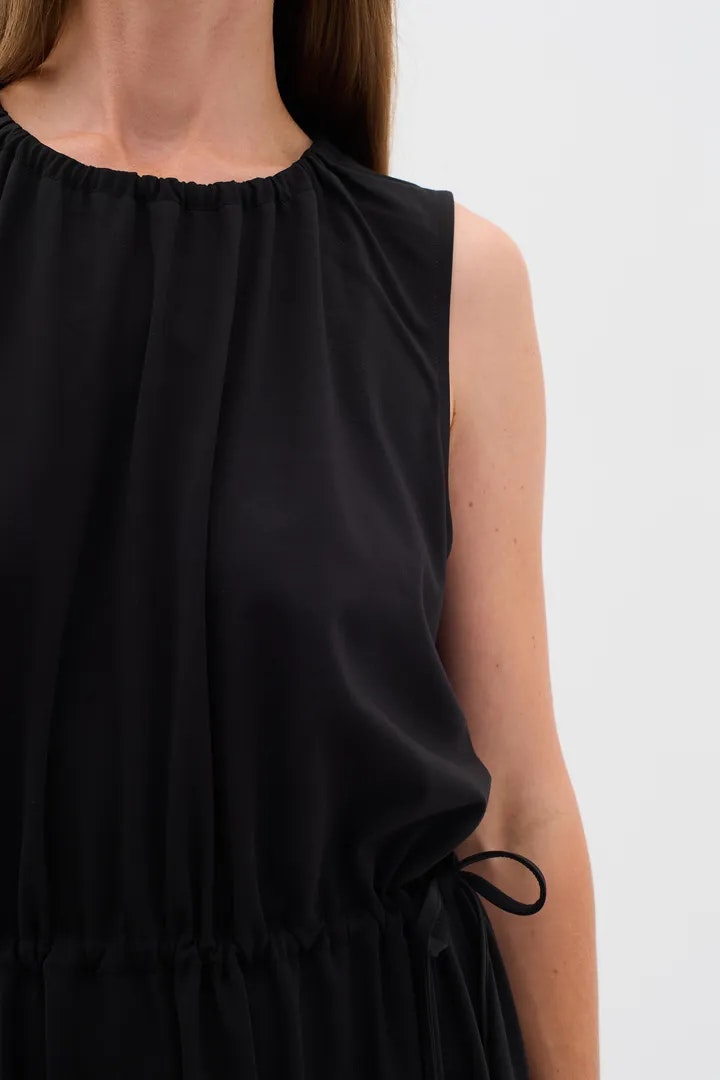HivieraIW Drawstring Dress Black InWear