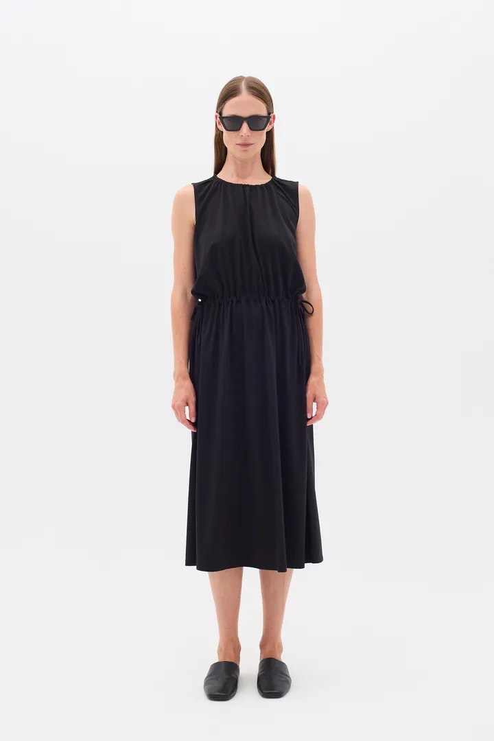 HivieraIW Drawstring Dress Black InWear