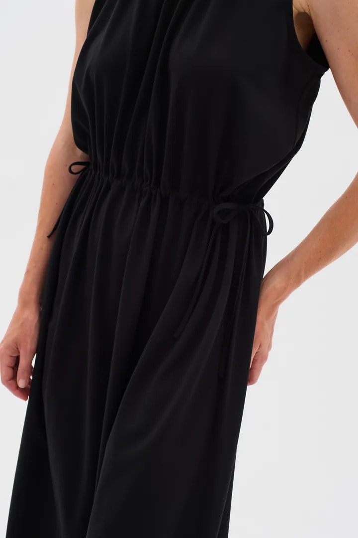 HivieraIW Drawstring Dress Black InWear