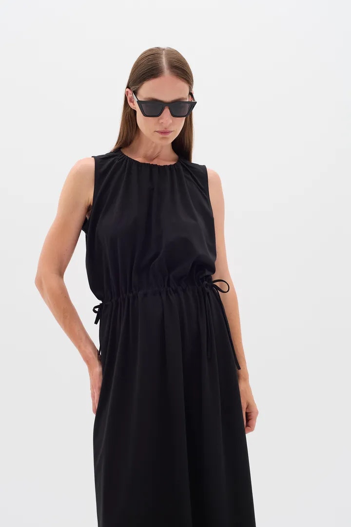 HivieraIW Drawstring Dress Black InWear