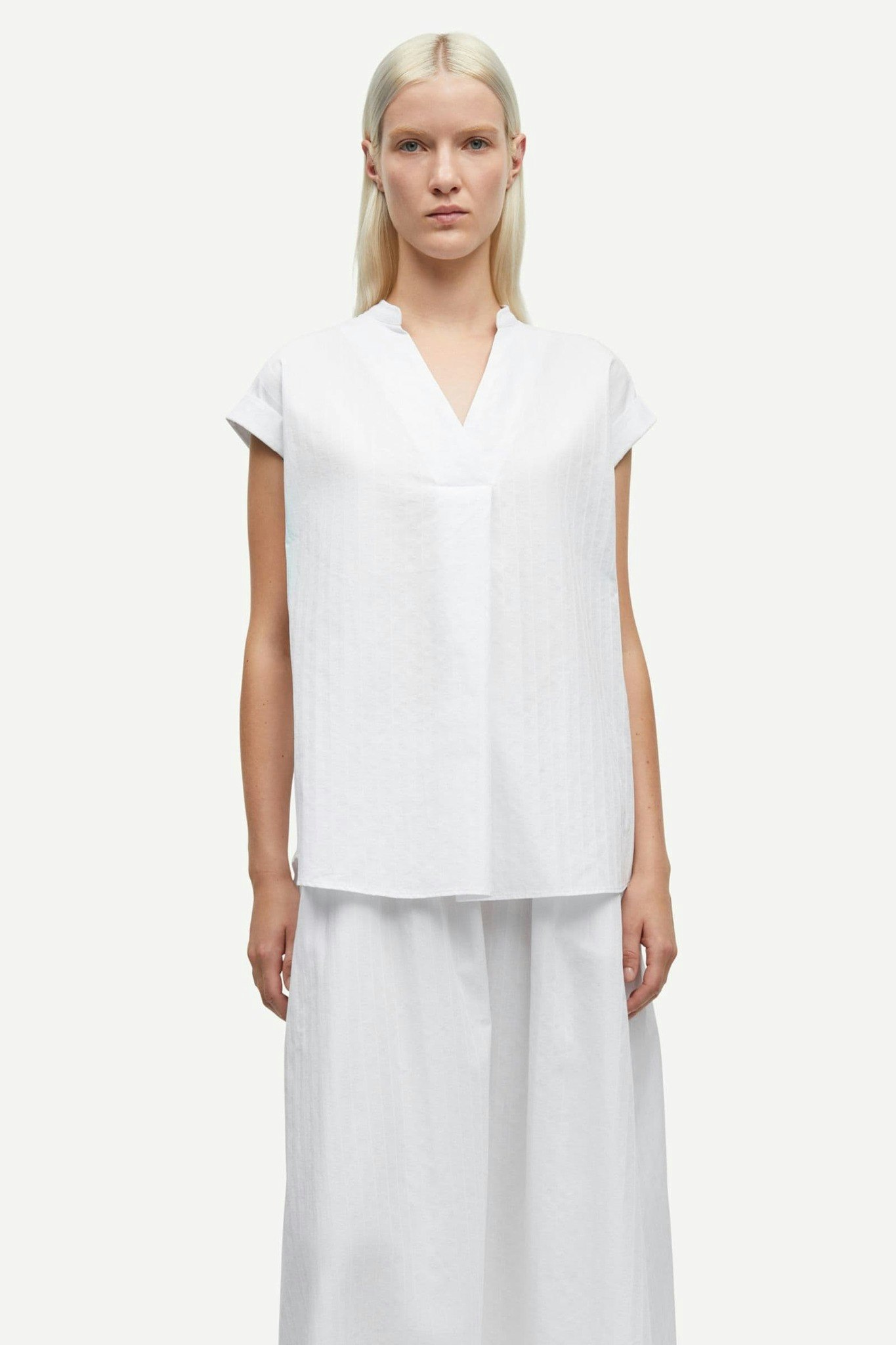 Satina SS Shirt 15646 White Samsoe Samsoe