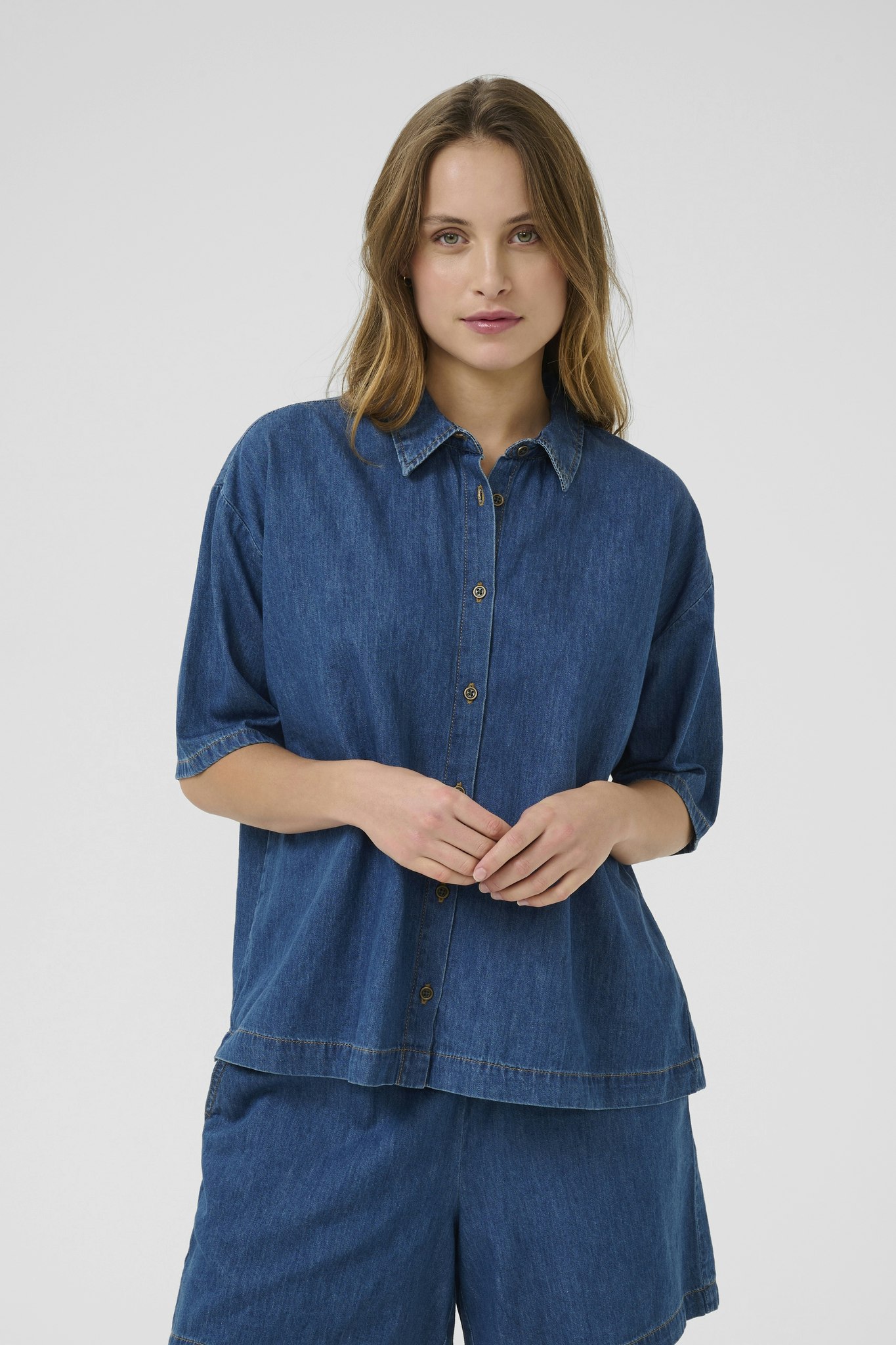 Berteline Arpa Shirt Dark Blue Wash Culture