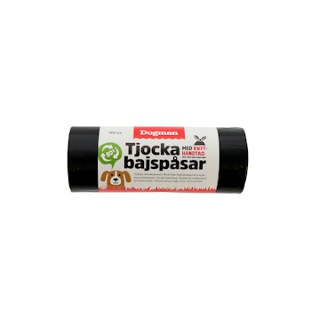 Bajspåsar med handtag 50p Svart