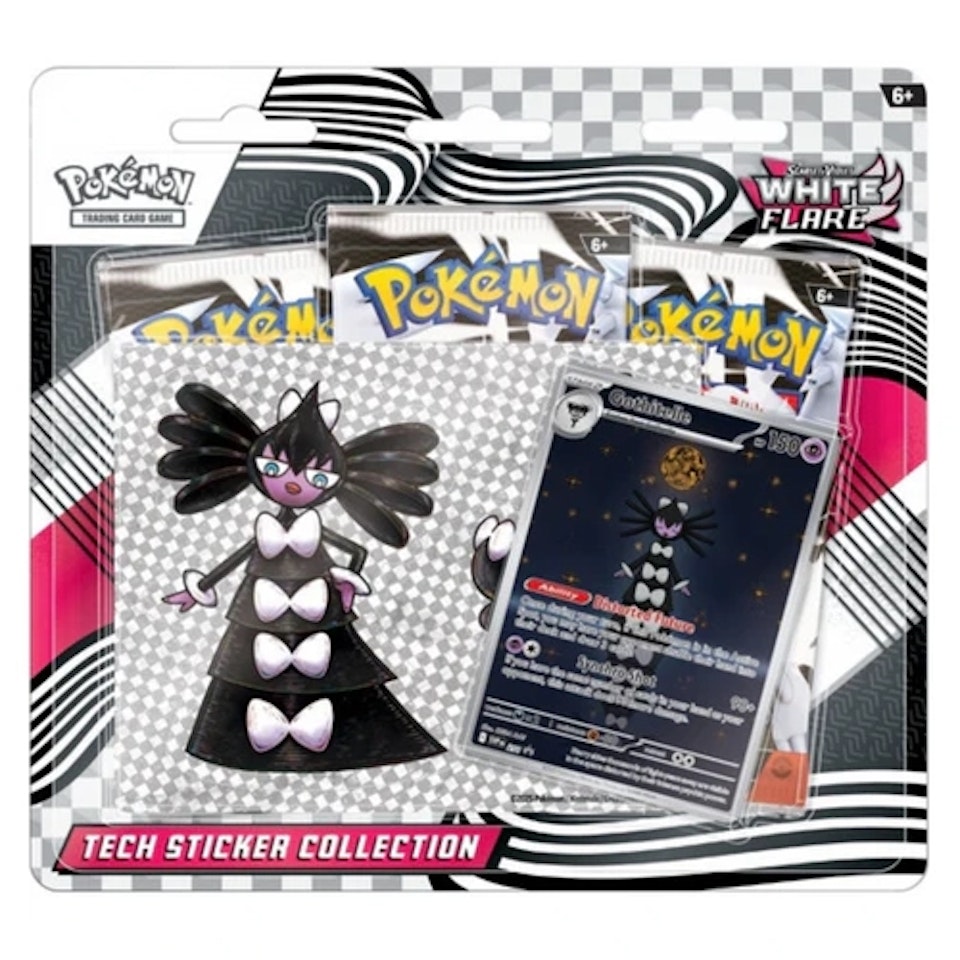 B&W Tech Sticker Collection White Flare
