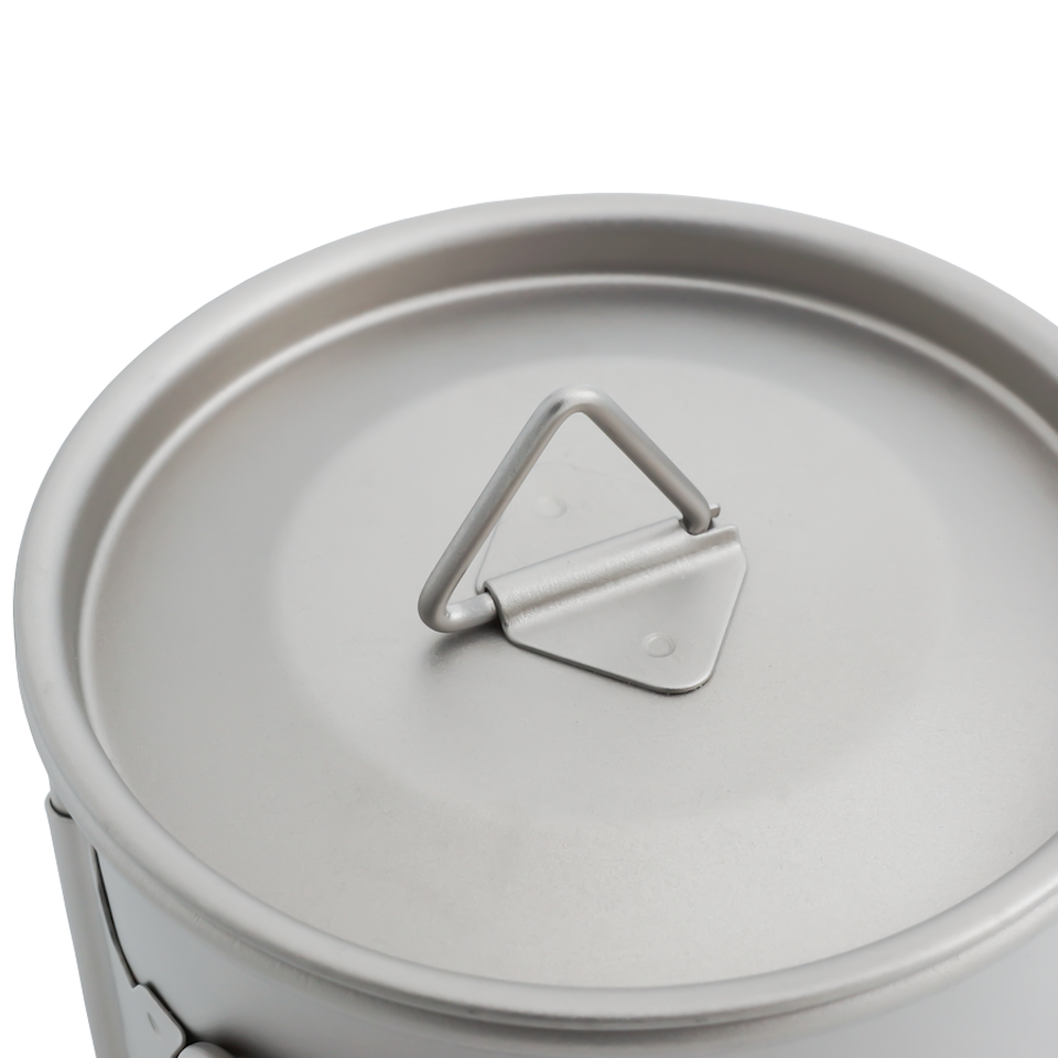 2x Titankoppar med lock, 450 + 300 ml