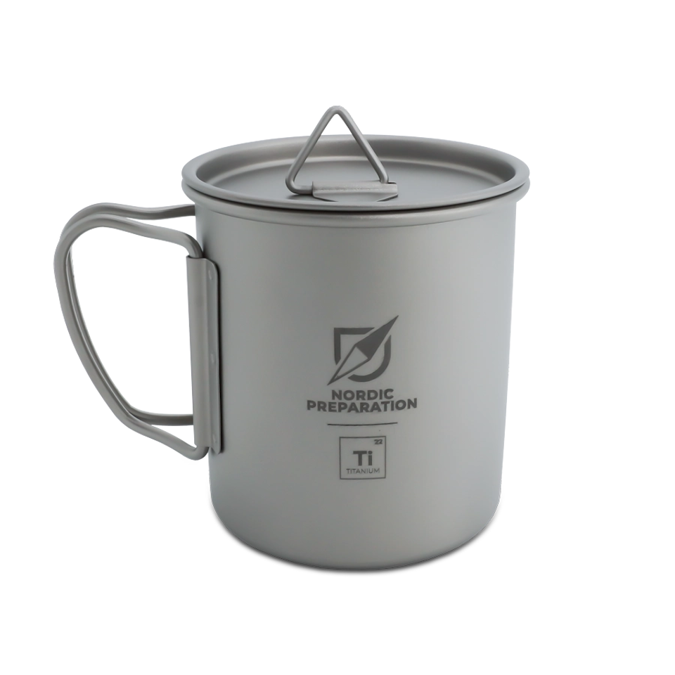 Titankopp med lock, 300 ml