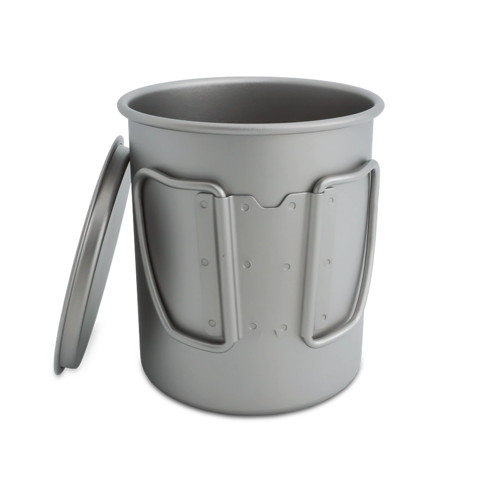 Titankopp med lock, 450 ml
