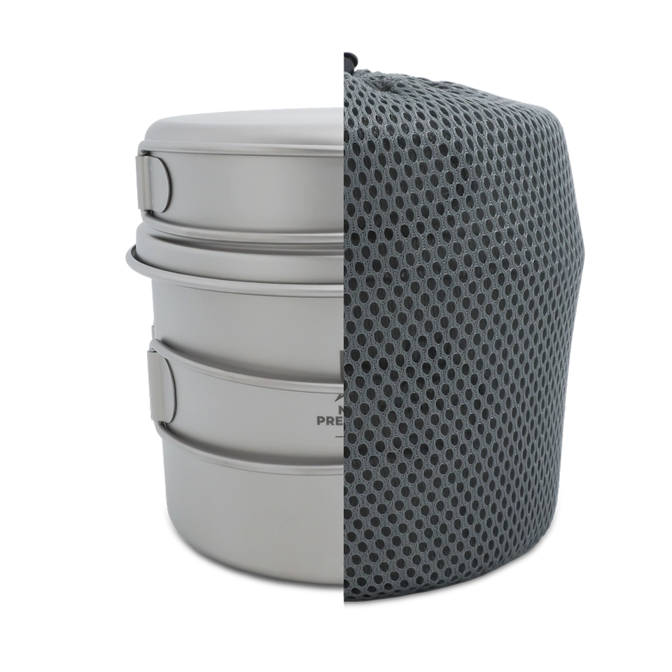 Titankastrull och -stekpanna, 1450 ml