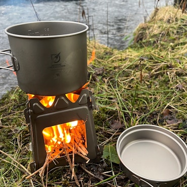 Titankastrull och -stekpanna, 1450 ml
