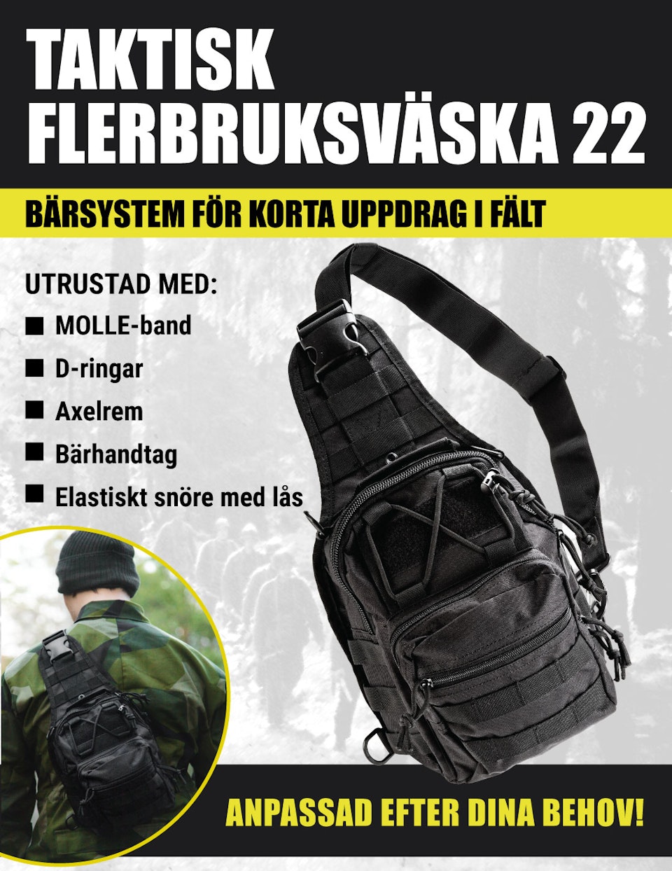 Taktisk flerbruksväska 22