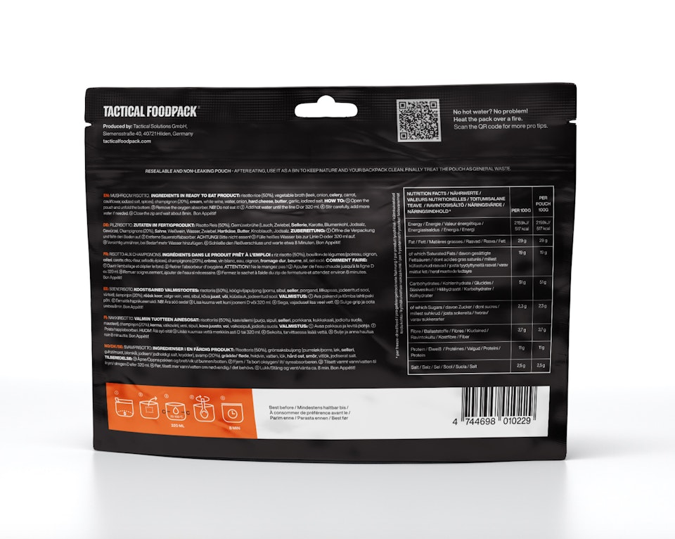 Tactical Foodpack Mushroom Risotto