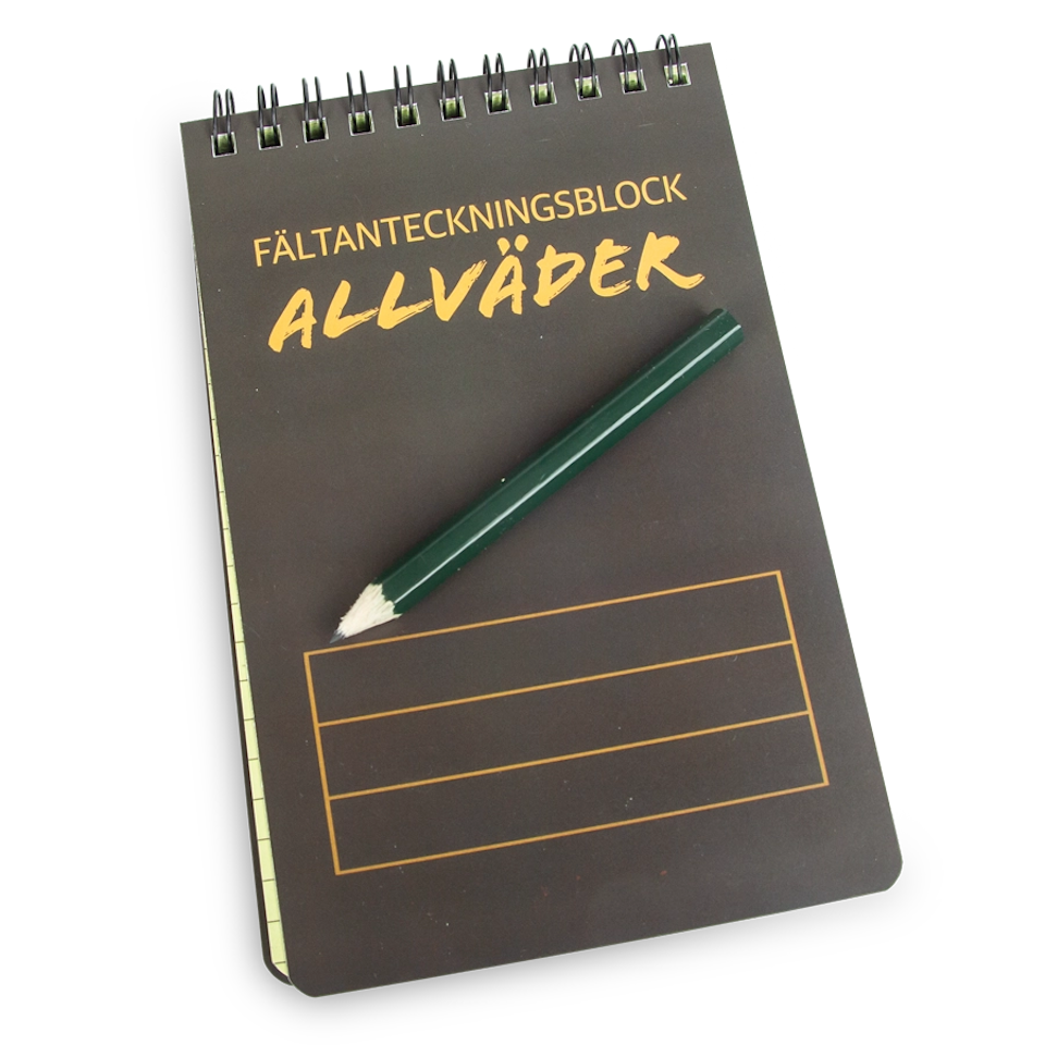 Fältanteckningsblock allväder 15x10 cm