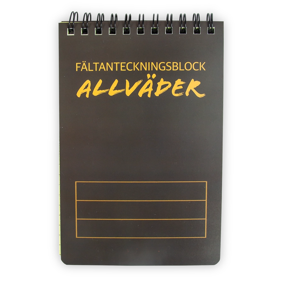 Fältanteckningsblock allväder 15x10 cm