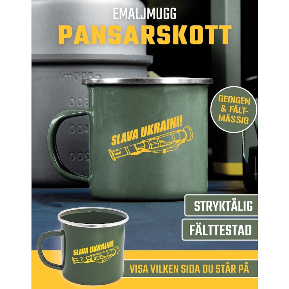 Emaljmugg Pansarskott (överskottsvara, klass 1)