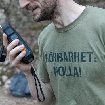 T-shirt Hörbarhet nolla, armégrön