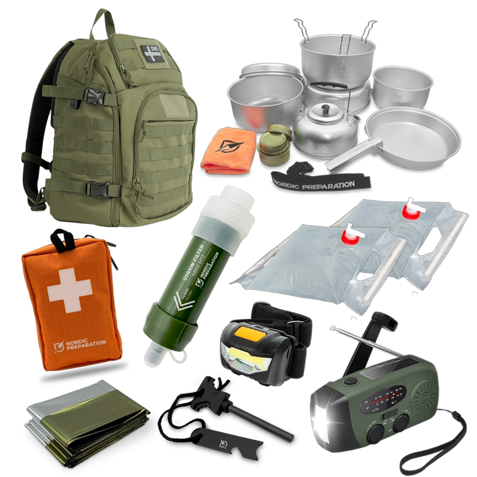Färdig BOB-väska (Bug out bag) - beredskapsväska (v2)