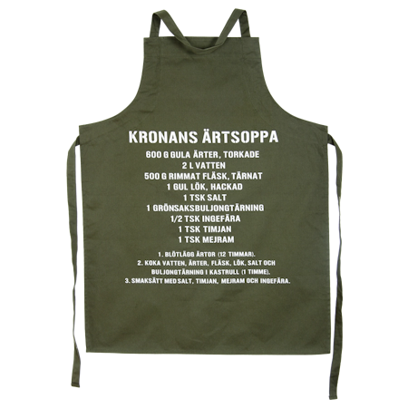 Förkläde m/ärtsoppa