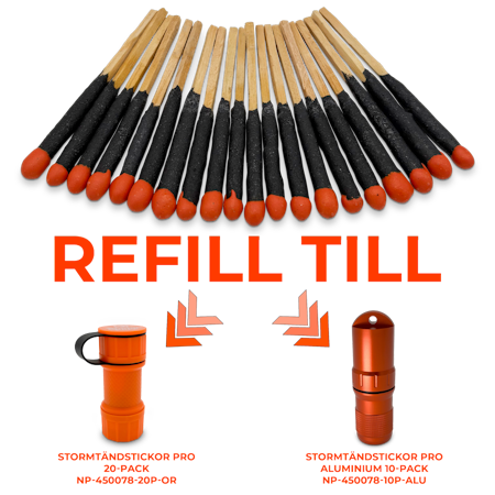 Stormtändstickor PRO 20-pack REFILL