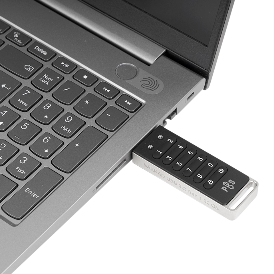 USB-minne SÄKRAD 32 GB (överskottsvara, klass 1)