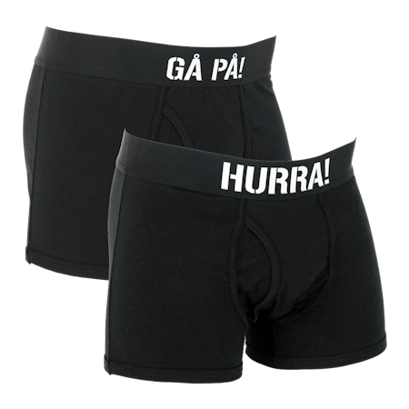 Kalsong svenska stridsrop - Gå på! Hurra! – 2-pack (överskottsvara, klass 1)