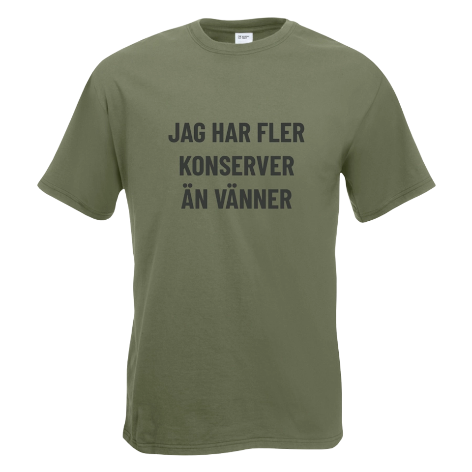 T-shirt Jag har fler konserver än vänner