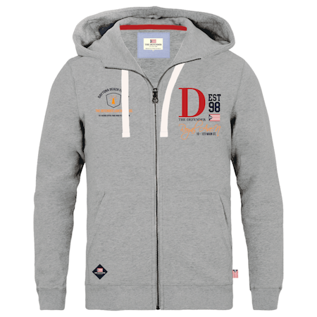 The Defender hoodie Gråmelerad, M, L