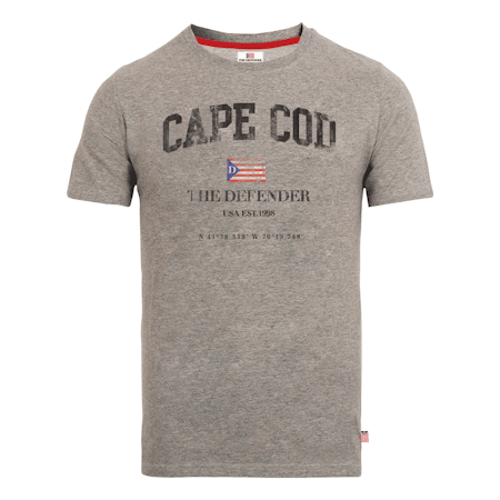 The Defender t-shirt, med New England print Gråmelerad S-XL