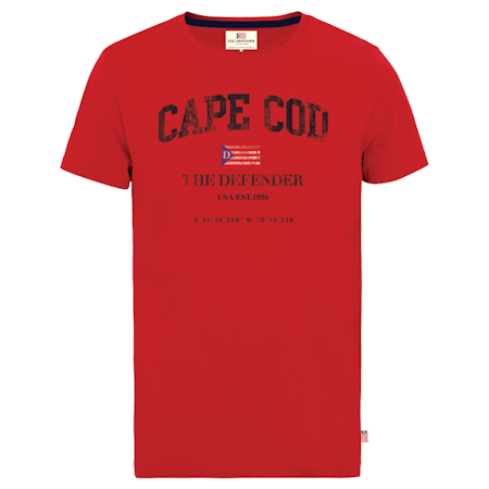 The Defender t-shirt med New England print Röd, S