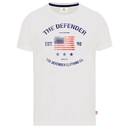 The Defender o-neck t-shirt Vit S, M, L