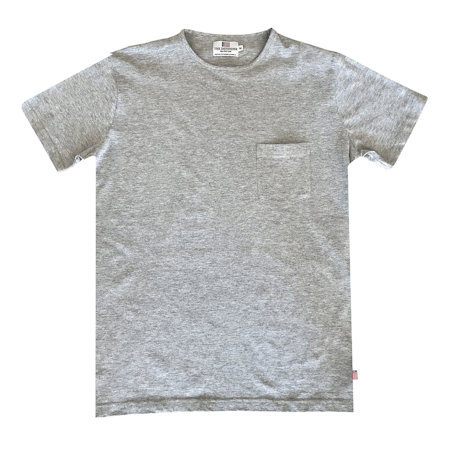The Defender enfärgad t-shirt med bröstficka Gråmelerad S-XXL