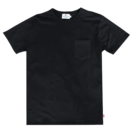 The Defender enfärgad t-shirt med bröstficka Svart S-XXL