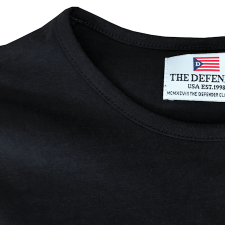 The Defender enfärgad t-shirt med bröstficka Svart S-XXL