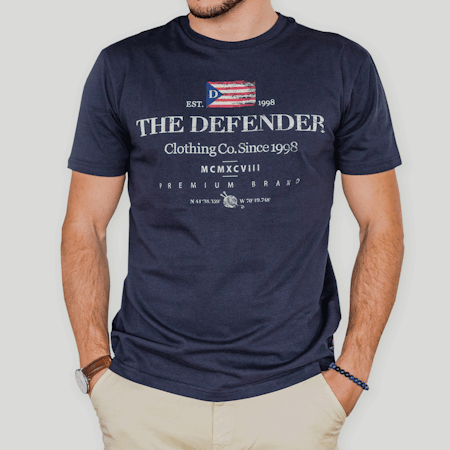 The Defender t-shirt Navy S-XXL