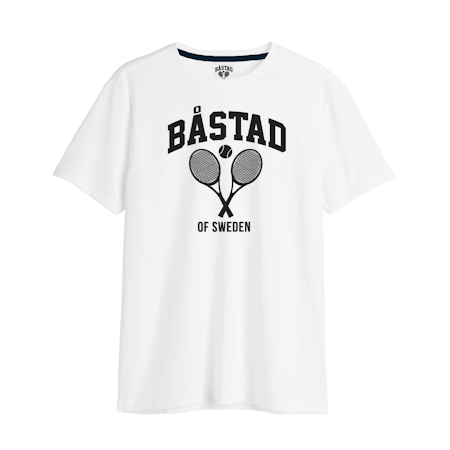 Vit Rundhalsad Båstad Of Sweden T-shirt S-XXL