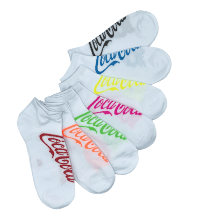 Coca-Cola, 7-par Vita Ankelstrumpor 35-46