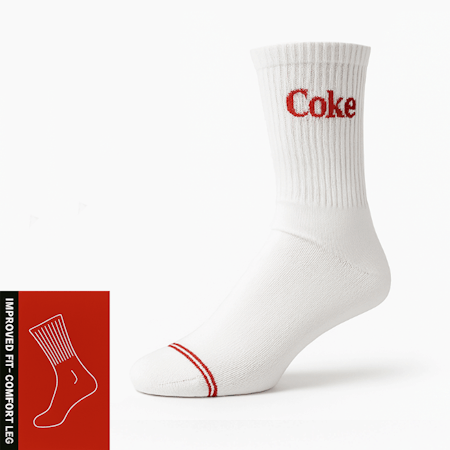 Coca-Cola - Coke 3-par vita Sportstrumpor 39-42 eller 43-46